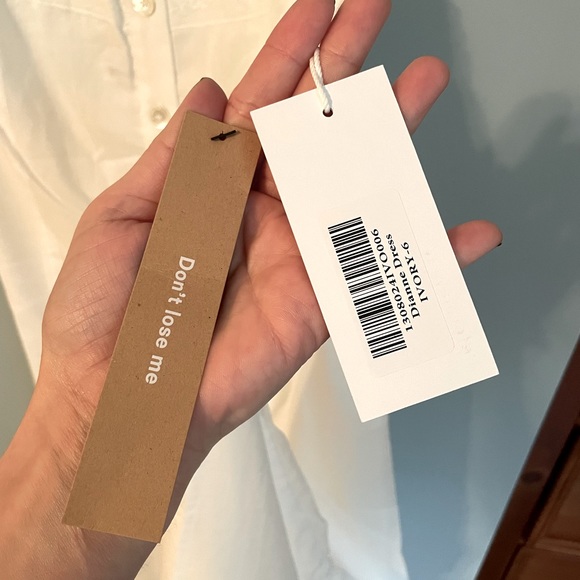 Reformation Dianne Dress in Ivory NWT 6 - Picture 12 of 13